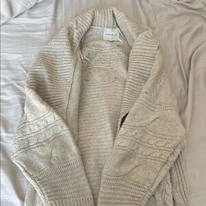 Free People Beige Knit Cardigan